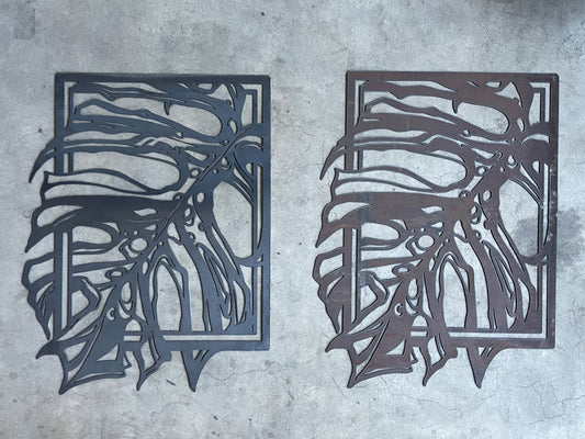 Wall Art - Inked in Metal #2 - Kelsey Brown (Monstera)