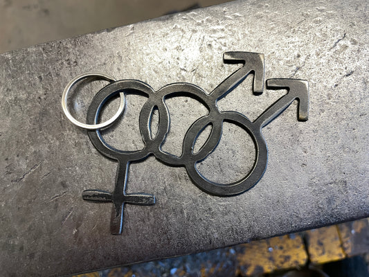Bisexual Pride Keychain (Male)