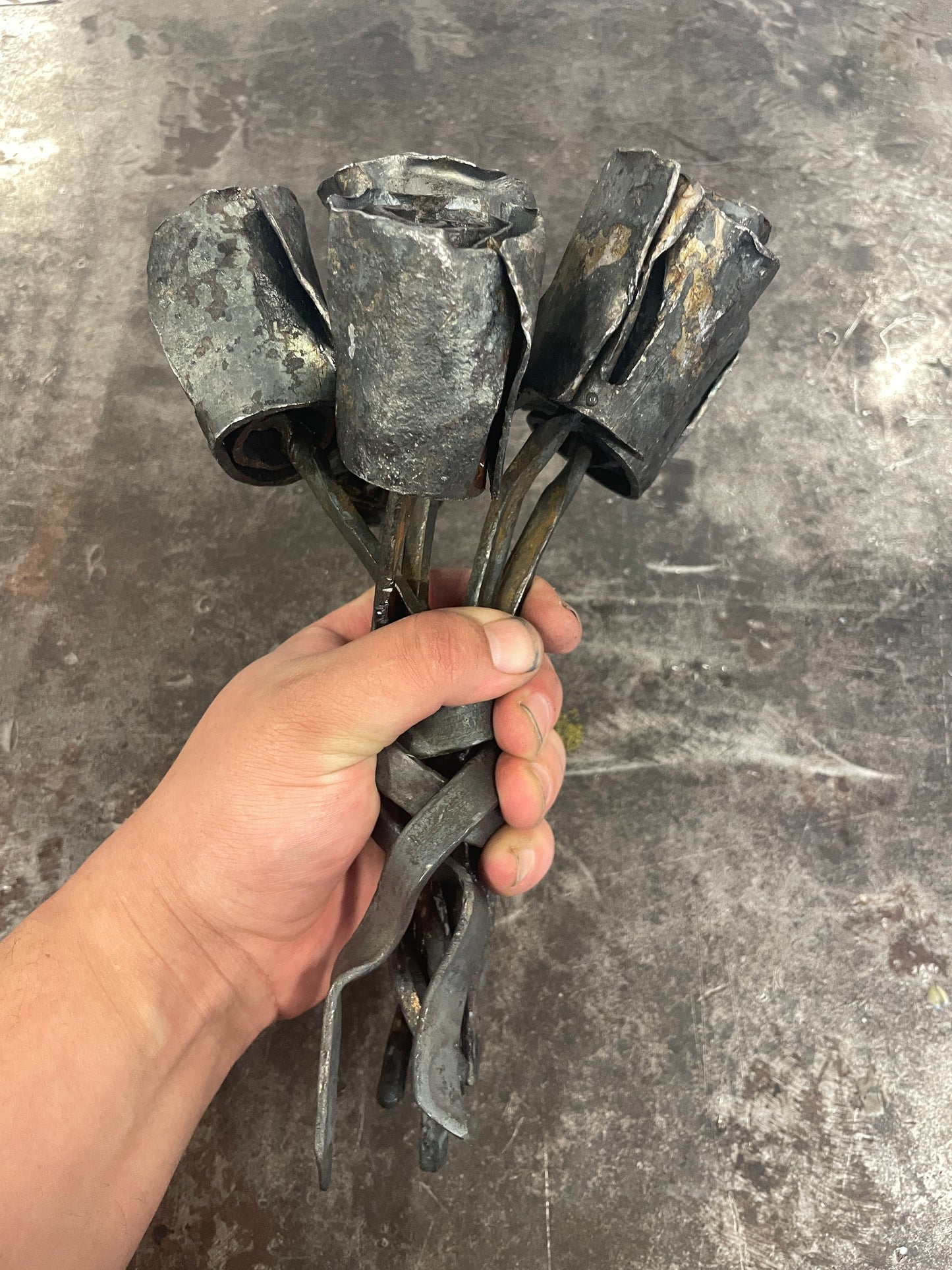 Steel Rose Bouquet (Half Dozen)